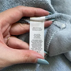 NWT Aerie Cozy Sweatshirt New Heights Fleece Turtleneck Size XS in Cloud Wash thumbnail 6