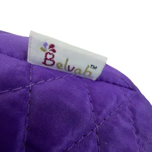 Belvah Purple Quilted Shoulder Bag Check Lining Zip Top Medium Tote Purse Casual thumbnail 13