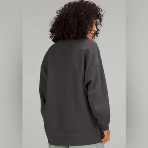 Lululemon Perfectly Oversized Crew Neck Sweater Graphic Grey Size 8 thumbnail 2