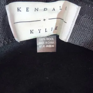 Kendall and Kylie Black Wool Fedora Hat with Faux Leather Trim One Size thumbnail 6