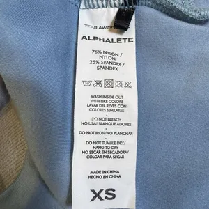Alphalete Sports Bra XS Blue Alphalux Padded Racerback High Neck Gym Workout thumbnail 4