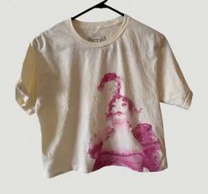 Melanie Martinez Portals Anniversary Boxy T-shirt Size Medium Cropped Cream thumbnail 1