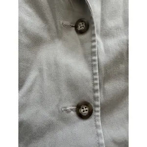 LL Bean Jacket Womens Sz 12R Utility Khaki‎ Cotton Canvas Unlined Blazer Jacket thumbnail 5