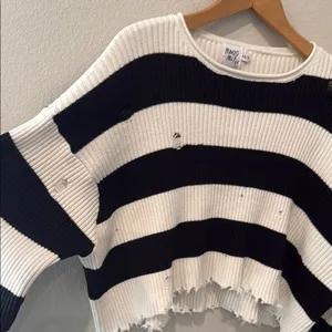 Princess Polly London Bridge Striped Distressed Sweater size XS/S thumbnail 2