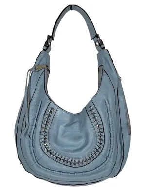 Aimee Kestenberg Tamitha Light Blue Pebbled Leather Hobo Shoulder Bag Festival thumbnail 1