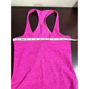 Lululemon Cool Racerback Tank Heathered Pink‎ Athletic Yoga Top Size 4 thumbnail 8