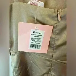 Showpo. NWT Women’s TREASURING‎ YOU WRAP MIDI DRESS IN MOCHA SATIN Size 8 thumbnail 9