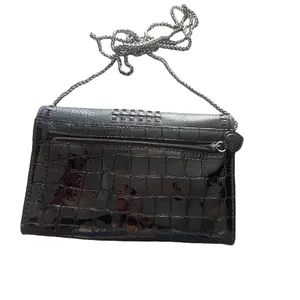 Brighton Vintage Y2k Crocodile Embossed Leather Clutch Wallet‎ W Chain thumbnail 3