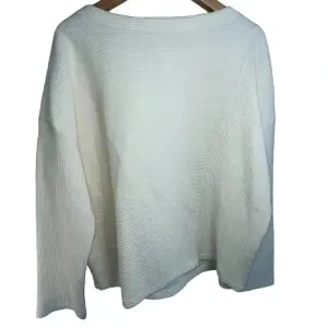 MAEVE Anthropologie Women's Cream Ribbed Long Sleeve Tunic Large‎ thumbnail 3