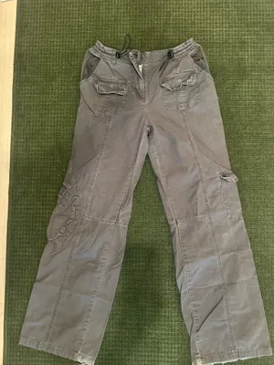 Brandy Melville Charcoal Grey Cargo Pants thumbnail 2