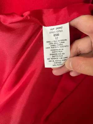 Sag Harbor Women’s Red Jacket Blazer 100% Wool Size 12 Very New No damage thumbnail 7