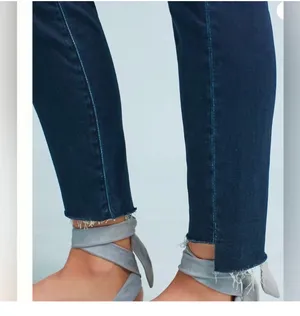 MOTHER Denim Jeans Skinny Looker Ankle Fray thumbnail 3