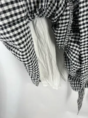 Vineyard Vines Black & White Gingham One-Shoulder Dress thumbnail 7
