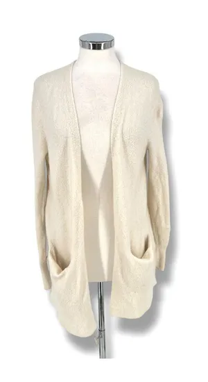Madewell Kent Cream Open Front Cardigan Sweater Pockets Size Small Cozy Cottage thumbnail 1