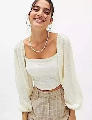 Urban Outfitters Balloon Sleeve Top thumbnail 1