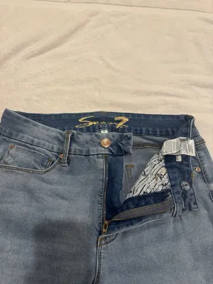 7 For All Mankind Tummy less High Rise Slim Bootcut Medium Wash Jeans Sz 12 thumbnail 7