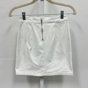 Garage White Mini Skirt Front Slit Back Zip Size XS 100057459 Stretch Summer thumbnail 3