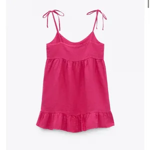 Zara Mini Linen Babydoll Dress Size Medium thumbnail 4