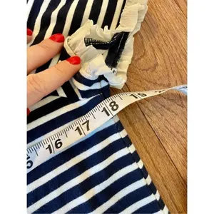 J. Crew striped ruffle sleeve shirt sleeve dress medium thumbnail 9