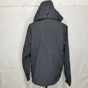 LL Bean Jacket Womens Medium Gray Hooded Jacket Windbreaker Nylon Vintage thumbnail 7