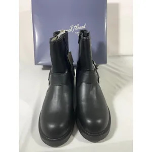 Universal Threads Conner Faux Leather Buckle Moto Boots Memory Foam Black Sz 9 thumbnail 2