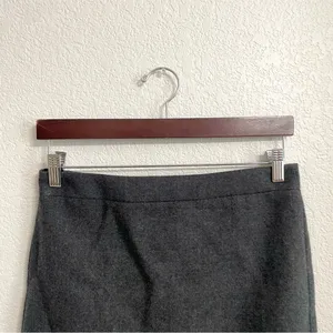 J Crew Womens Skirt Gray Grey Wool No2 Pencil Lined Back Slit Size 2 thumbnail 4