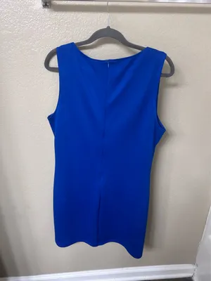 Royal Blue Shift Dress Size XL thumbnail 2