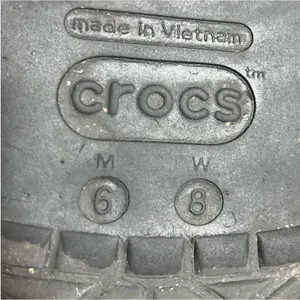 Women’s Black & White Classic Crocs thumbnail 6