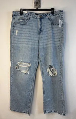 Aeropostale Low Rise Baggy Distressed Light Wash Jeans 18R Y2K Skater Jeans thumbnail 1