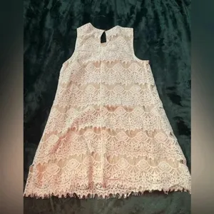 Speechless White Lace Halter Mini Dress‎ Boho Bohemian Rehearsal Size XS 0274 thumbnail 5