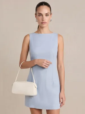 NWT Lauren Linen Dress size Medium M Light Blue mini o.p.t Few Moda thumbnail 2
