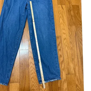 Madewell Baggy Straight Jeans Medium‎ Wash Blue Cotton Hemp Size 28 thumbnail 14