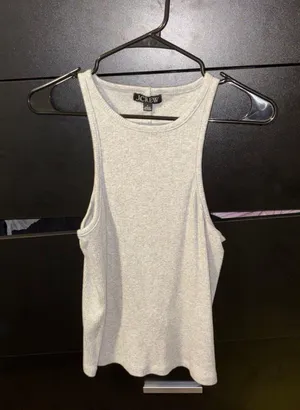 J Crew Plain Grey Tank Top Size L thumbnail 1