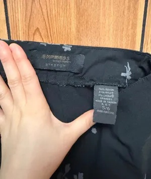 Express Vintage Y2K Floral Black Mini Skirt thumbnail 3