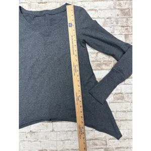 Lululemon Top Women's‎ Size 4 Gray Tea Lounge Pullover Asymmetrical Sweatshirt thumbnail 2