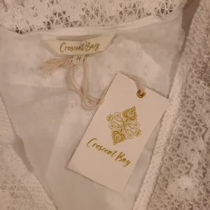 Cresent Bay White Sheer Crochet Coverups Size Medium thumbnail 6