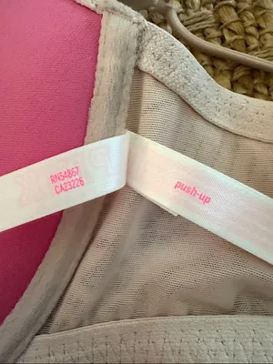 PINK Victoria's Secret Blush Lace Molded Push-Up Bra with Crisscross Straps 38DD thumbnail 5