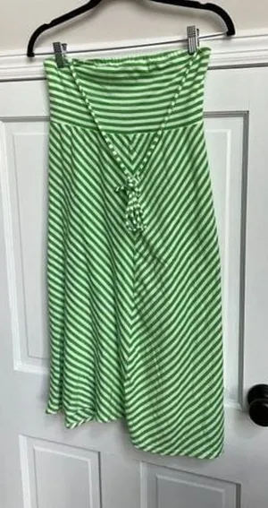 Lilly Pulitzer stripe green‎ halter dress size small thumbnail 1