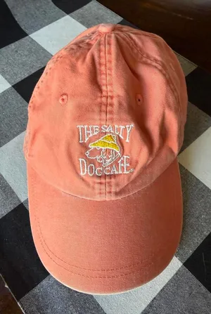 The Salty Dog Cafe Embroidered Orange Baseball Cap thumbnail 1