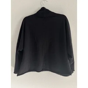 Womens‎ Lagenlook Sweatshirt Large Black Reversible Chunky Thick Travel Cotton thumbnail 5