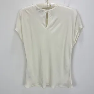 J.Crew Drapey Tee Shirt Top Blouse Viscose Ivory Classic Neutral Small NWT thumbnail 7
