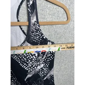 Lululemon Womens Racerback Tank Top Black White‎ Sleeveless Stretch Yoga thumbnail 7