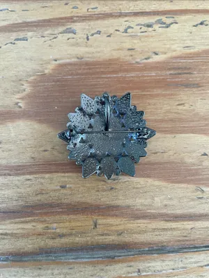 Vintage Teal Flower Southwestern Style Brooch Pendant thumbnail 4