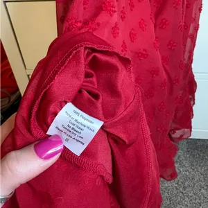 Lucy in the Sky Jianna Fit and Flare Dress in Red Size Small thumbnail 5