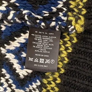 Anthropologie SPARROW Batley Fairisle Black Cardigan Sweater Fair Isle Large thumbnail 10