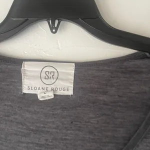 Anthropologie Sloane Rouge Large‎ Sheer Minimalist Grey Oversized Tunic Blouse thumbnail 5