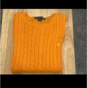NWT Vtg Lauren Ralph Lauren Ladies Orange Crewneck Cable Knit Sweater Size Med thumbnail 3