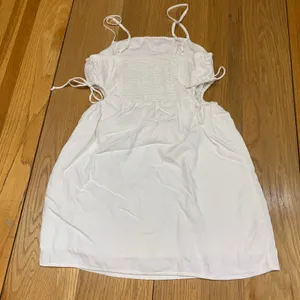 Aerie Women White‎ Linen Blend Cutout Side Tie Mini Dress Summer Size Small S P thumbnail 4