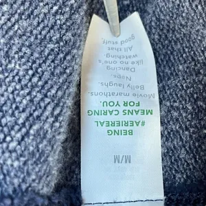 Aerie Womens M Sweatshirt Navy Checked‎ Out Graphic Pullover Crew Neck Oversized thumbnail 5