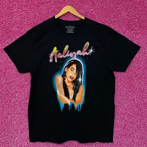 Aaliyah Airbrush Queen of Urban Pop Self-titled Album Tee 2X thumbnail 1